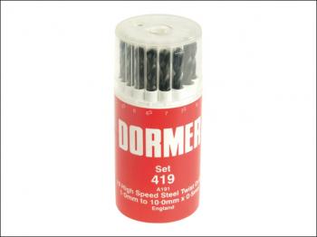 A191 BLU SET 419 1.0-10.0 X0.5ÃÂÃÂ¶19 PIECE DORMER A100 DRILL SETÃÂÃÂ¶ÃÂÃÂ¶A191419