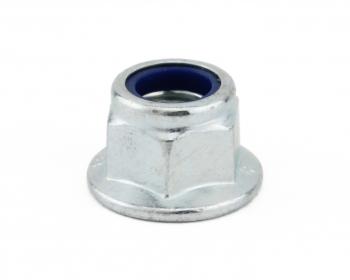 M5 Plain Flange Nylon Insert Nut Zinc DIN 6926   