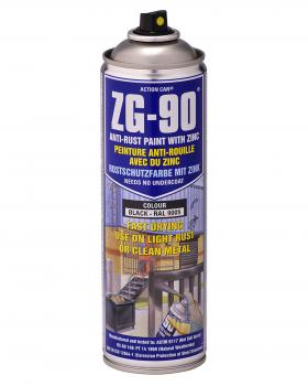 ZG-90 BLACK GALVANISING SPRAY?Â??500ML AEROSOL RAL 9005