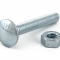 M6 x 20 Cup Square Hex Bolts & Nuts Grade 4.8 DIN 603  