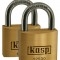 BRASS PADLOCK 30MM TWINÃÂ¶KEYED ALIKEÃÂ¶K12530D2
