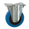 80MM PLATE FIXED BLUEÃÂÃÂ¶RUBBER TYRE CASTORÃÂÃÂ¶MEDIUM DUTYÃÂÃÂ¶PT NO RT3LFPBLU