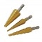 SILV 3PC HSS STEP DRILL SET??TITANIUM COATED??PT NO H151206