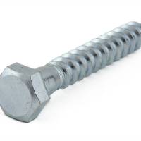 M6 x 50 Hex Coach Screw Zinc Din 571