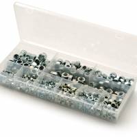 645 Piece Full & Nylon Insert Nut Kit M5 M6 M8 M10 & M12 Zinc Plated 