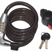 ILLUMINATED COMBINATION COIL??CABLE BIKE LOCK??K750L180