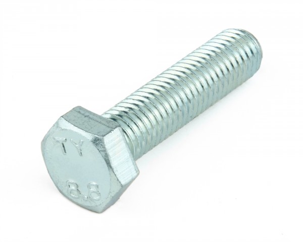 Hex Set Grd 8.8 Zinc M4x12 Din 933 7.00mm a/f