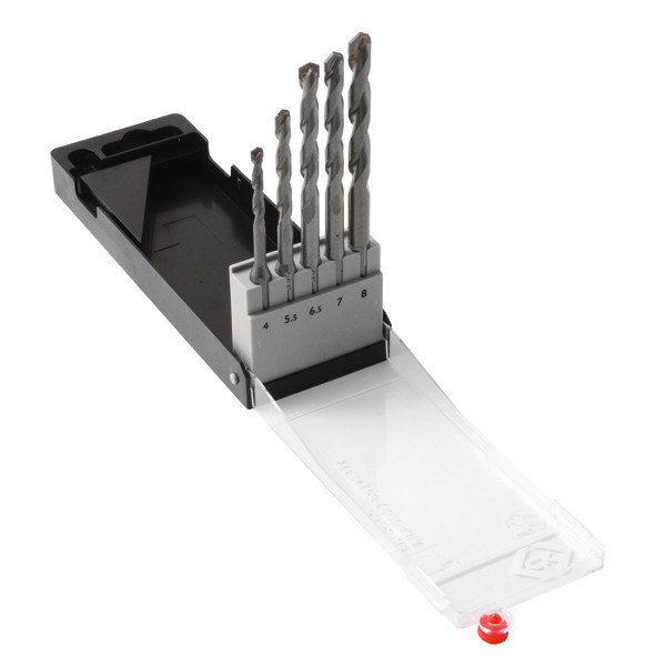 CK MASONRY DRILL SET OF 5??DRILL SIZES 4 5.5 6.5 7 8??T3111