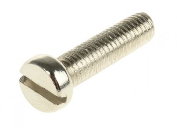 CH HD SLOT BRASS NKL M2.5X10??NICKEL PLATED??DIN 84